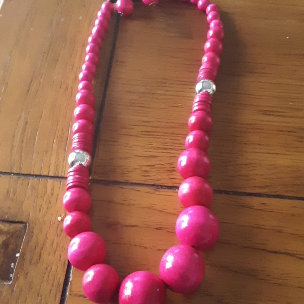 Bubblegum Wooden Necklace